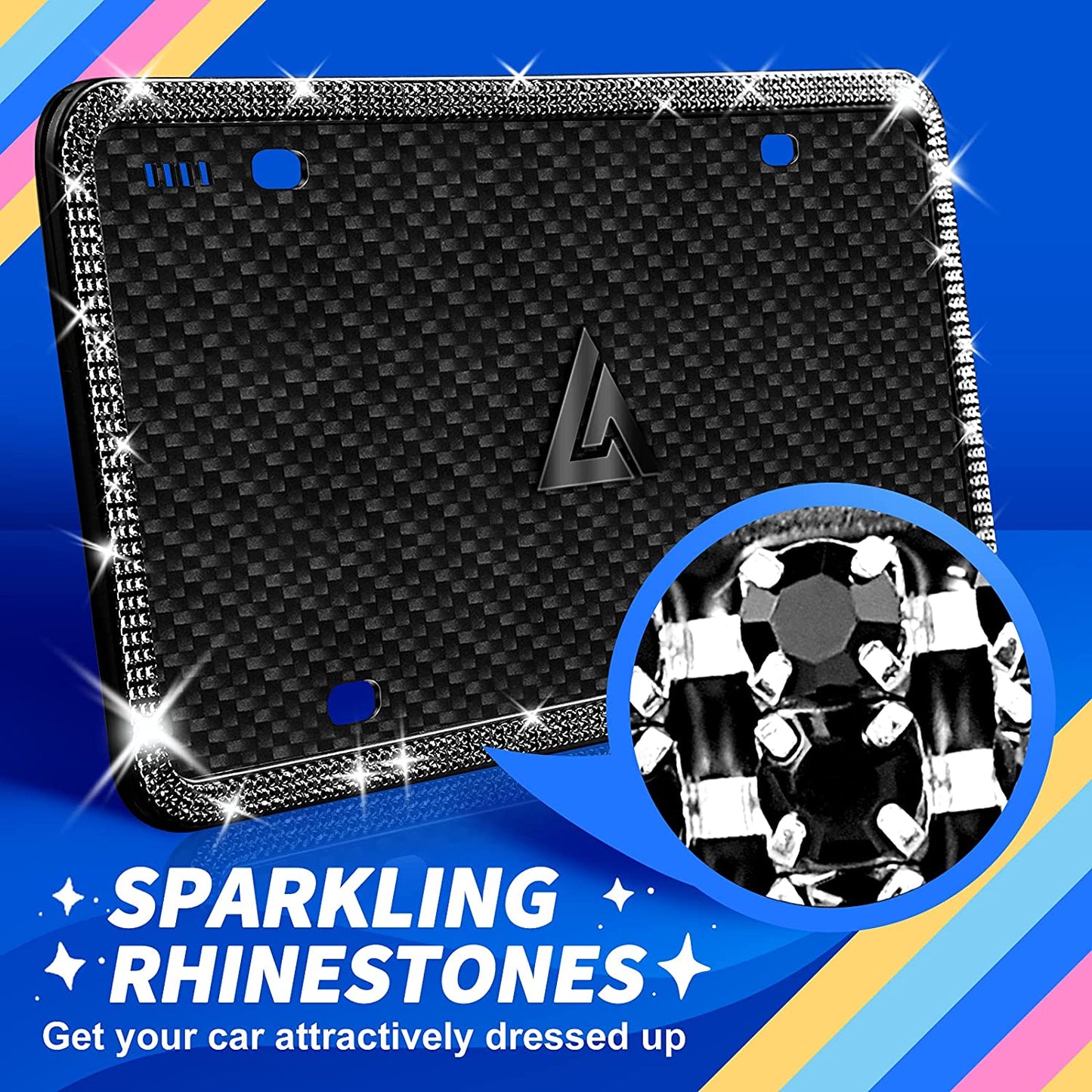 Sparkly Silicone License Plate Frames